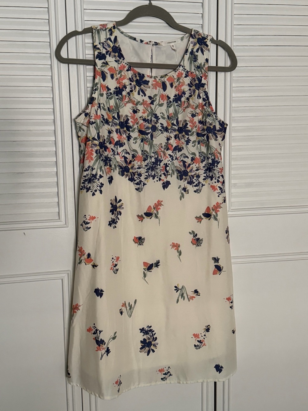 Maurices Cream Floral Mini Dress NWT